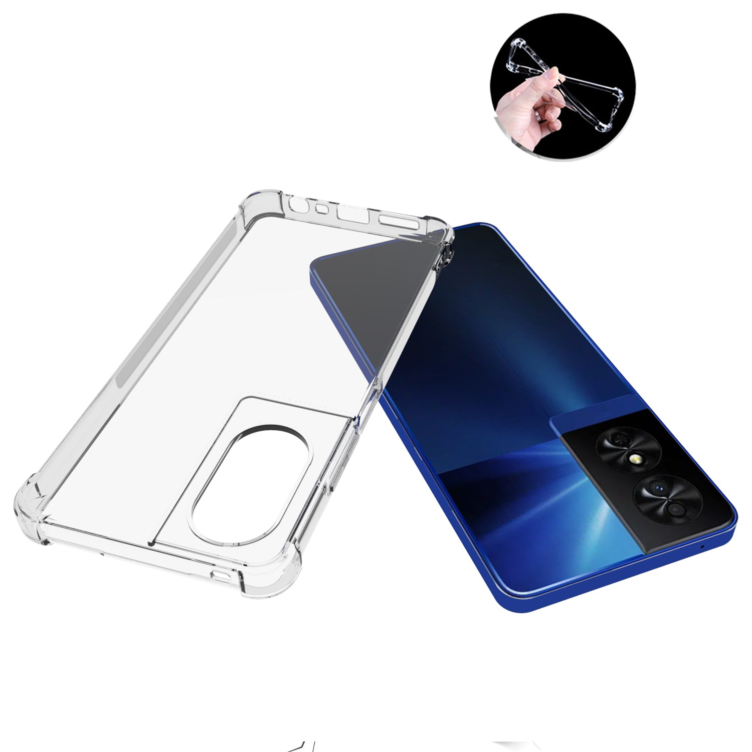 For TCL 50 SE Slim-Fit Cell Phone Case HD Clear Four Corner Airbag Non-Slip TPU Phone Cover For TCL 50 SE Slim-Fit Cell Phone Case HD Clear Four Corner Airbag Non-Slip TPU Phone Cover